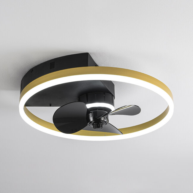 Kattotuuletin Lichi kiinteällä LED-valonlähteellä ja kaukosäätimellä