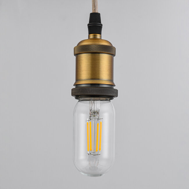 E27-putkilamppu LED himmennettävä, kirkas lasi 11 cm (2700 K)