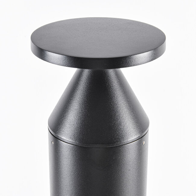 Musta pollarivalaisin Ailo - 50 cm, kiinteä LED-valo