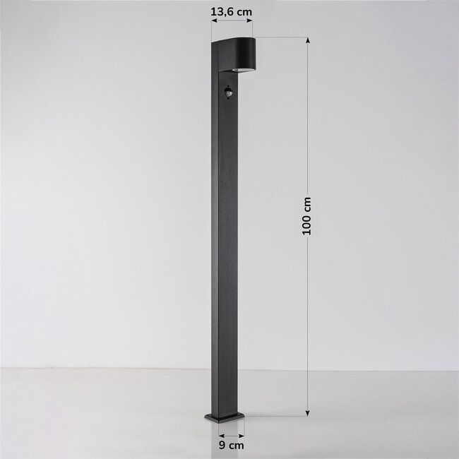 Pollarivalaisin Simone liiketunnistimella - 100 cm antrasiitti