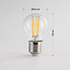 2,5 W & 4,5 W filamenttilamppu, 2200–2700 K, kirkas lasi Ø45 mm, dim-to-warm