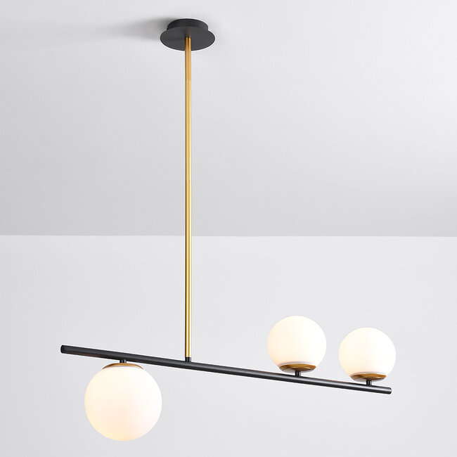 Design-riippuvalaisin Danny, 3-lamppuinen - maidonvalkoinen