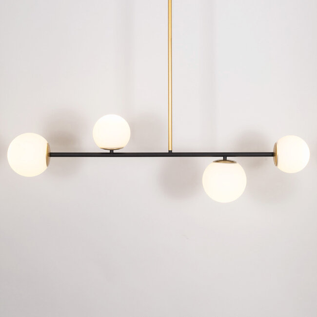 Design-riippuvalaisin Davy, 4-lamppuinen - maidonvalkoinen