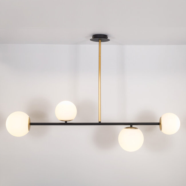 Design-riippuvalaisin Davy, 4-lamppuinen - maidonvalkoinen