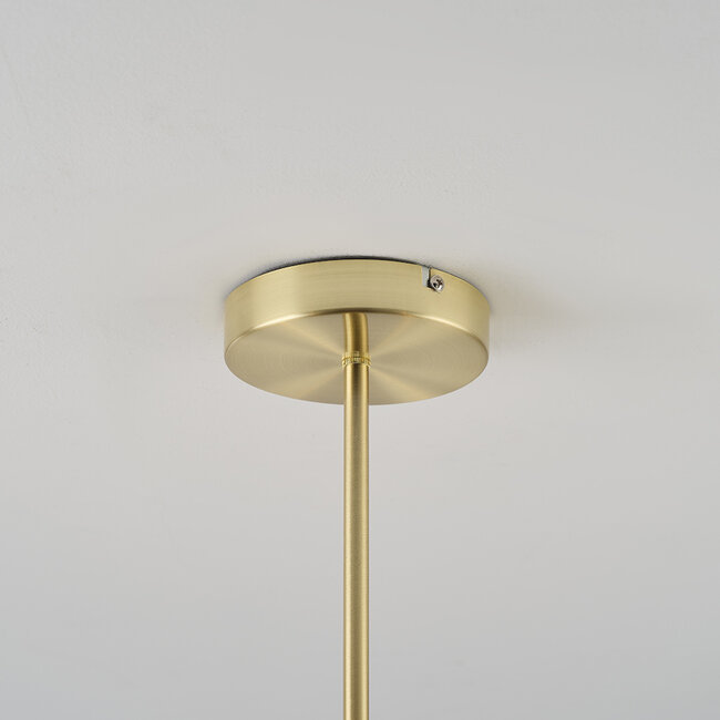 Design-kattovalaisin Stiri 4-lamppuinen kulta läpinäkyvällä lasilla