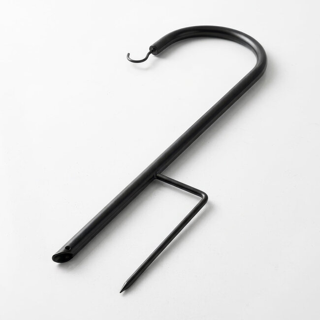 Metalliset puutarhapylväät koukulla 62,5 cm, 5 kappaleen sarja