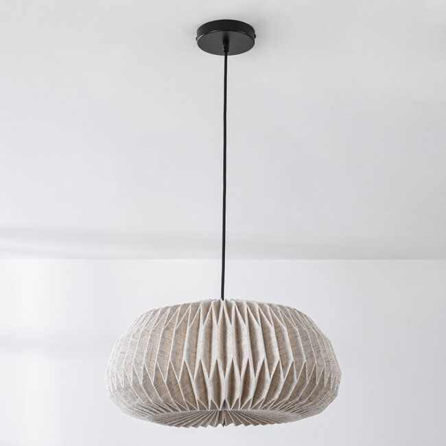 Minimalistinen pellavainen riippuvalaisin, beige - Linte