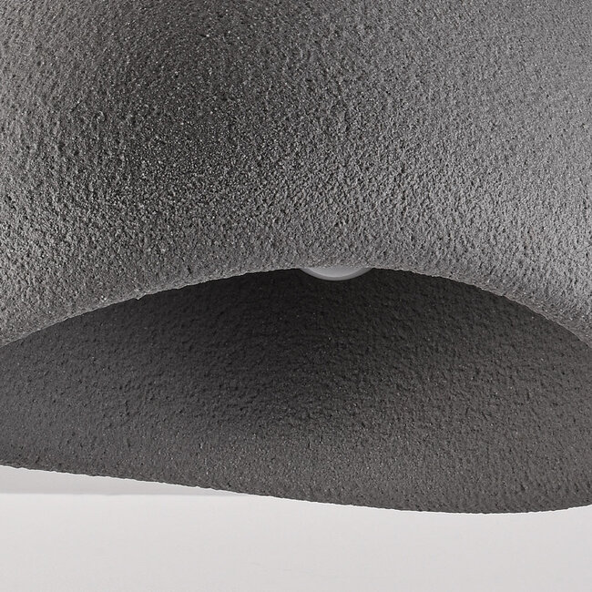 Wabi sabi -kattovalaisin Stone Craft kivimäisellä pinnalla 48 x 38 cm - harmaa