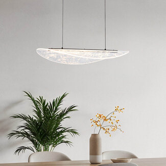 Kolmiportaisesti himmennettävä design-riippuvalaisin Flectra marmorikuviolla - musta
