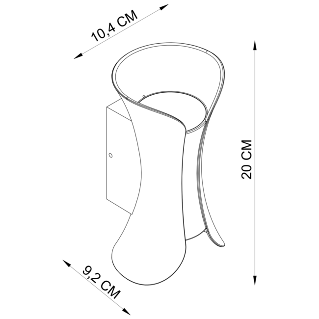 2-lamppuinen design-kylpyhuoneen seinävalaisin Else, musta ja kulta