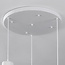 3-lichts moderne Wabi Sabi hanglamp met steeneffect wit - Kage
