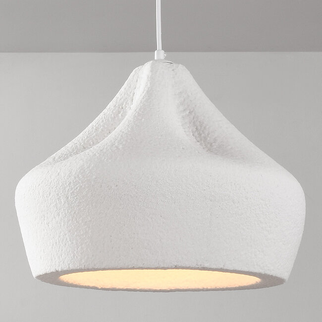 3-lichts hanglamp wit in Wabi Sabi stijl - Mizu