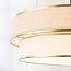 Moderne hanglamp Koysi stof met gouden afwerking