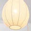 3-lichts Japandi hanglamp Fabrica met stoffen lampionnen - warm beige met roze ondertoon
