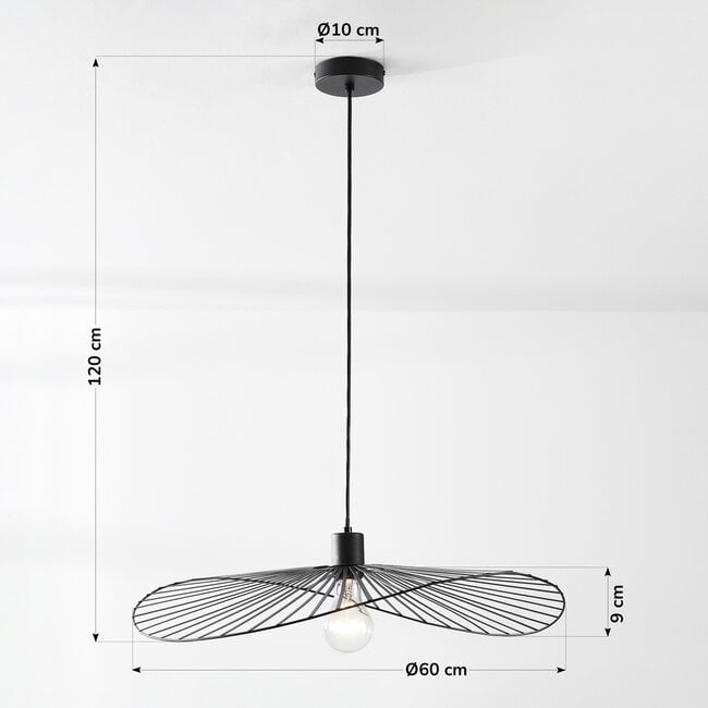 Hanglamp Linae in zwart metaal