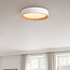 LED-kattovalaisin Larios, kolmiportaisesti himmennettävä Ø 39 cm - valkoinen ja puukorostus