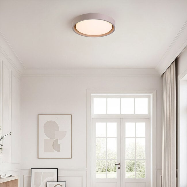 Plafondlamp Ricardo  met geïntegreerde LED en 3-staps dimbaar Ø31 cm -  taupe