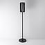 Solar staande lamp Chara met gevlochten design - zwart