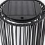Solar staande lamp Chara met gevlochten design - zwart