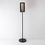 Solar staande lamp Chara met gevlochten design - zwart