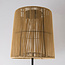 Solar staande lamp Elyra met rotan-look kap - zwart met licht bruin