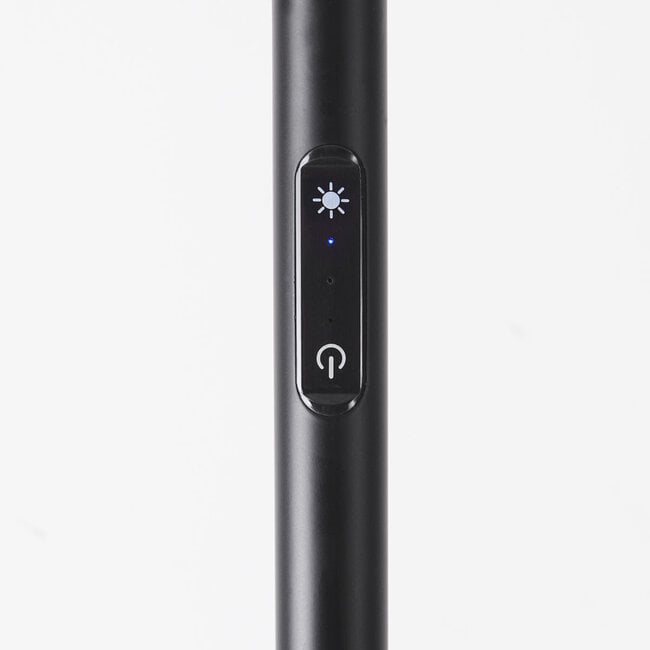 Booglamp Talto in matzwart met geïntegreerde LED en touch dimmer