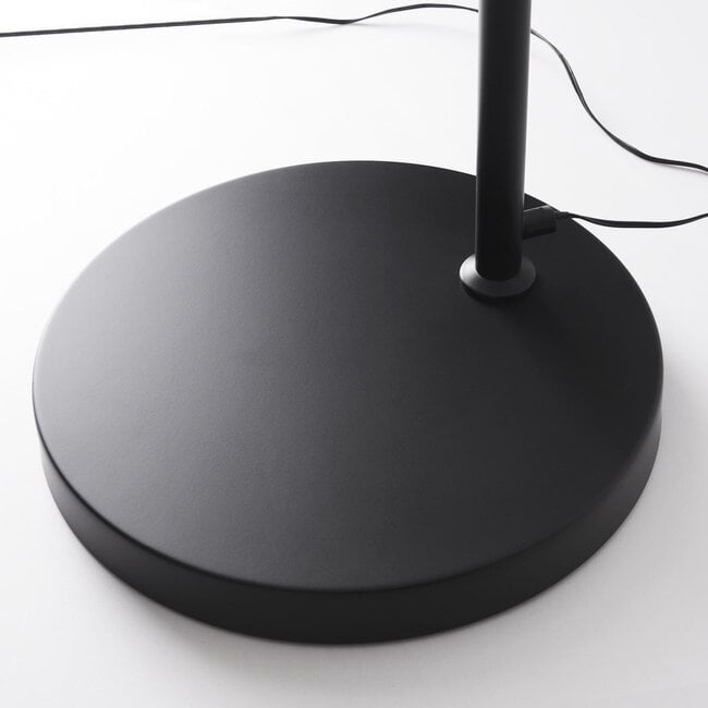 Booglamp Talto in matzwart met geïntegreerde LED en touch dimmer