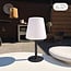 Solar tafellamp Lucen met metalen voet en warm wit licht