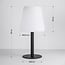 Solar tafellamp Lucen met metalen voet en warm wit licht