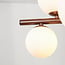 Design hanglamp Deka bruin met melkwit glas, 10-lichts