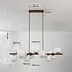Design hanglamp Deka bruin met melkwit glas, 10-lichts