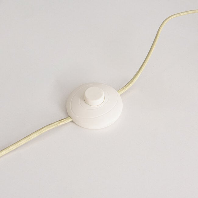 Staande lamp Jesse beige met melkwit glas, 3-lichts