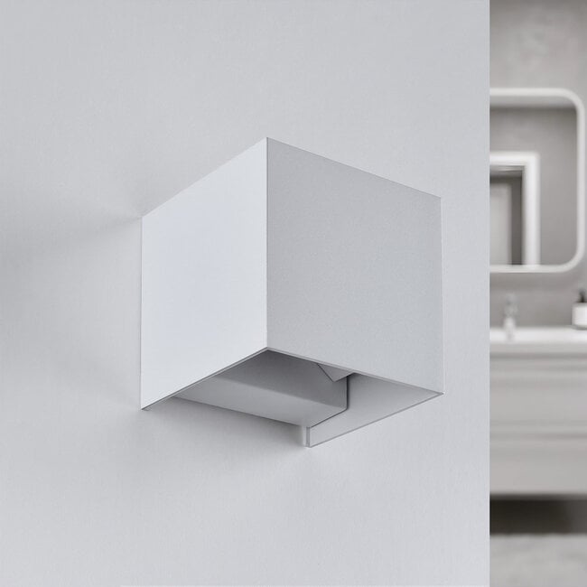 Moderne badkamerlamp Oliver met verstelbare kleppen - wit