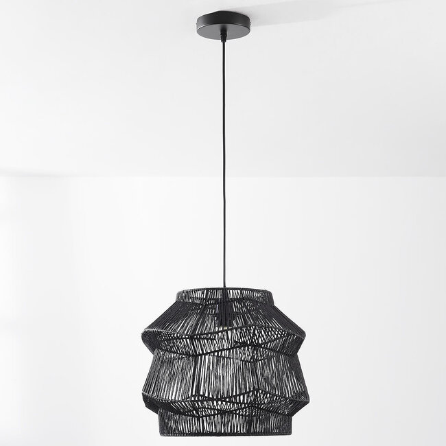 Boho-riippuvalaisin Noru punotulla kuvulla - musta