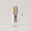 G4 LED-lamppu, kirkas, 2700K, 2W