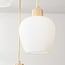 Moderni riippuvalaisin Stockton - beige maidonvalkoisella lasilla, 3-valoinen