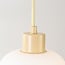 Moderni riippuvalaisin Stockton - beige maidonvalkoisella lasilla, 3-valoinen