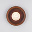Wandlamp Ruva van donkerhout en melkwit glas
