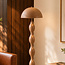 Design-lattiavalaisin Mura lämmin taupe metallia