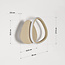 Design-seinävalaisin Melana, integroitu LED, hiekanbeige