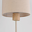 Pöytävalaisin Aurea, pellavavarjostin ja travertiiniefekti - beige