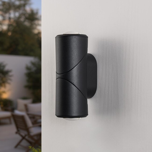Ulkoseinävalaisin Soria, LED, ylös- ja alaspäin suuntautuva valo, musta