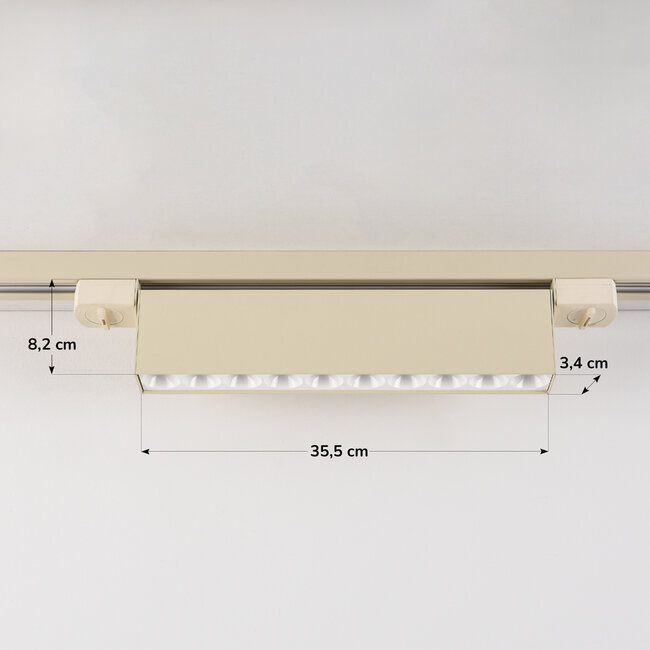 1-vaiheinen kiskojärjestelmäsarja 3 m Nexu-spoteilla 3000 K, beige