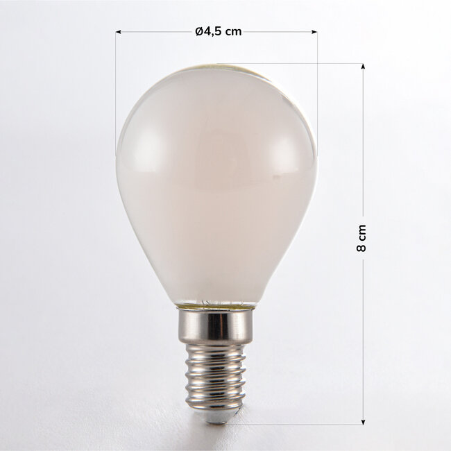 E14 himmennettävä LED-lamppu, maitolasi, 4,5 W, 2700 K