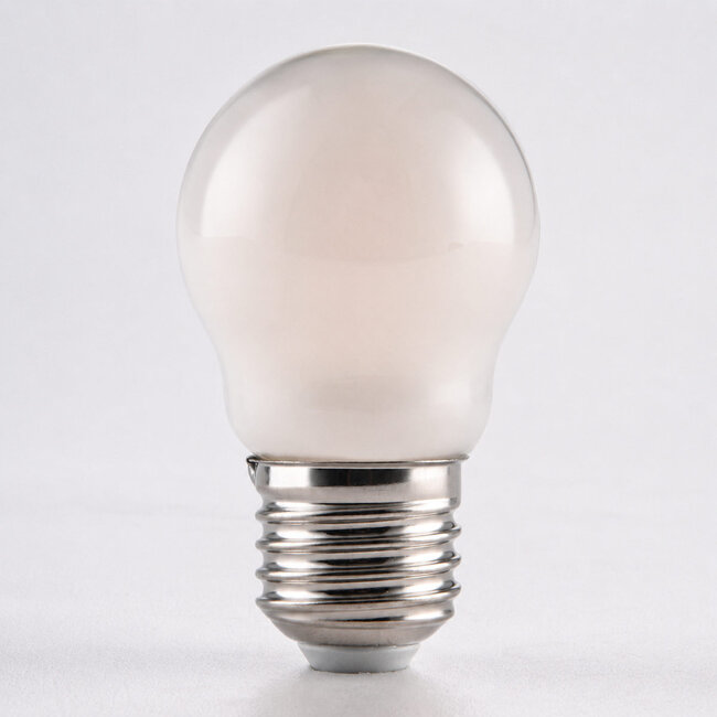 3-portaisesti himmennettävä E27 LED-lamppu Ø45 maitovalkoisella lasilla 4,5W 2700K