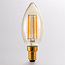 Himmennettävä E14 LED-filamenttikynttilälamppu Ø35 mm, meripihkalasi, 4,5 W, 2200 K
