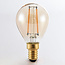 Himmennettävä E14 LED-filamenttilamppu Ø45 mm, meripihkalasi, 2,5 W, 2200 K