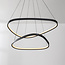 3-staps dimbare design hanglamp Nivara met dubbele LED-ringen in zwart