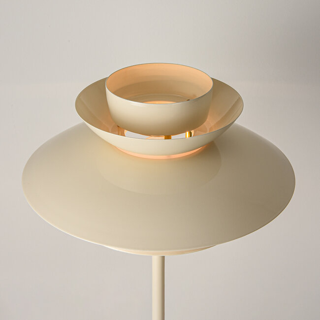 Pöytävalaisin Auryn - kiiltävän beige