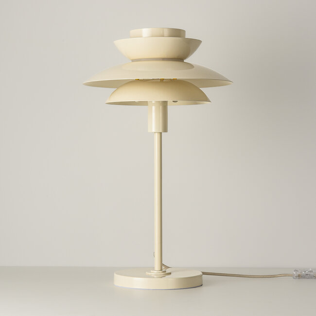 Pöytävalaisin Auryn - kiiltävän beige